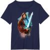 imageStar Wars ObiWan Kenobi Lightsaber TShirtNavy Blue