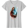 imageStar Wars ObiWan Kenobi Lightsaber TShirtSilver Grey