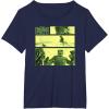 imageStar Wars The Book Of Boba Fett Sand Creature Fight Panels TShirtNavy Blue