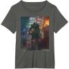 imageStar Wars The Book of Boba Fett Fennec Shand Portrait TShirtAsphalt Grey