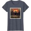 imageStar Wars The Book of Boba Fett and Fennec Shand Polaroid TShirtHeather Blue