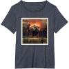 imageStar Wars The Book of Boba Fett and Fennec Shand Polaroid TShirtHeather Blue