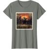 imageStar Wars The Book of Boba Fett and Fennec Shand Polaroid TShirtOlive Heather