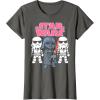 imageStar Wars Vader Stormtroopers Cute Cartoon Graphic TShirt TShirtAsphalt Grey