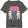 imageStar Wars Vader Stormtroopers Cute Cartoon Graphic TShirt TShirtAsphalt Grey