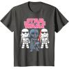 imageStar Wars Vader Stormtroopers Cute Cartoon Graphic TShirt TShirtAsphalt Grey