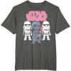 imageStar Wars Vader Stormtroopers Cute Cartoon Graphic TShirt TShirtAsphalt Grey