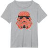 imageStar Wars Valentines Day Stormtrooper Hearts TShirtHeather Grey