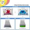 imageStar Wars Young Jedi Adventures Twin Sheet Set  3 Piece Kids Bedding Set Includes Pillow Cover  Super Soft Yoda Microfiber SheetsIvory  Sesame Street