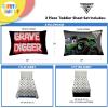 imageStar Wars Young Jedi Adventures Twin Sheet Set  3 Piece Kids Bedding Set Includes Pillow Cover  Super Soft Yoda Microfiber SheetsWhite  Monster Jam