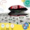 imageStar Wars Young Jedi Adventures Twin Sheet Set  3 Piece Kids Bedding Set Includes Pillow Cover  Super Soft Yoda Microfiber SheetsWhite  Monster Jam
