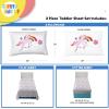 imageStar Wars Young Jedi Adventures Twin Sheet Set  3 Piece Kids Bedding Set Includes Pillow Cover  Super Soft Yoda Microfiber SheetsWhite  Rainbow Unicorn