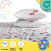 imageStar Wars Young Jedi Adventures Twin Sheet Set  3 Piece Kids Bedding Set Includes Pillow Cover  Super Soft Yoda Microfiber SheetsWhite  Rainbow Unicorn