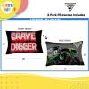 imageSunny Side Up Star Wars Young Jedi Adventures Pack of 2 Reversible Pillowcases  Double Sided Pillow Covers Kids Super Soft BeddingBlack  Monster Jam
