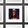 imageTrends International Gallery Pops Star Wars ObiWan Kenobi  Darth Vader Painting Wall Art Black Framed Version 12 x 12White Framed Version