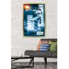 imageTrends International Star Wars A New Hope  Stormtrooper Wall Poster 34L x 224W Barnwood Framed VersionGold Framed Version