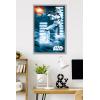 imageTrends International Star Wars A New Hope  Stormtrooper Wall Poster 34L x 224W Barnwood Framed VersionGray Framed Version