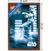 imageTrends International Star Wars A New Hope  Stormtrooper Wall Poster 34L x 224W Barnwood Framed VersionMahogany Framed Version