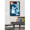 imageTrends International Star Wars A New Hope  Stormtrooper Wall Poster 34L x 224W Barnwood Framed VersionMahogany Framed Version