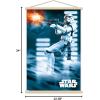 imageTrends International Star Wars A New Hope  Stormtrooper Wall Poster 34L x 224W Barnwood Framed VersionPremium Print and Beechwood Hanger Bundle