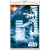 imageTrends International Star Wars A New Hope  Stormtrooper Wall Poster 34L x 224W Barnwood Framed VersionPremium Print and Beechwood Hanger Bundle