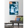 imageTrends International Star Wars A New Hope  Stormtrooper Wall Poster 34L x 224W Barnwood Framed VersionPremium Print and White Hanger Bundle