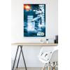 imageTrends International Star Wars A New Hope  Stormtrooper Wall Poster 34L x 224W Barnwood Framed VersionPremium Print and White Hanger Bundle