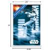 imageTrends International Star Wars A New Hope  Stormtrooper Wall Poster 34L x 224W Barnwood Framed VersionPremium Print and White Hanger Bundle