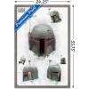 imageTrends International Star Wars The Book of Boba Fett  Helmet Turns Wall Poster 22375quot x 34quot Premium Unframed VersionBarnwood Framed Version