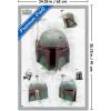 imageTrends International Star Wars The Book of Boba Fett  Helmet Turns Wall Poster 22375quot x 34quot Premium Unframed VersionGray Framed Version