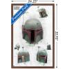 imageTrends International Star Wars The Book of Boba Fett  Helmet Turns Wall Poster 22375quot x 34quot Premium Unframed VersionMahogany Framed Version