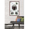 imageTrends International Star Wars The Book of Boba Fett  Helmet Turns Wall Poster 22375quot x 34quot Premium Unframed VersionMahogany Framed Version