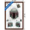 imageTrends International Star Wars The Book of Boba Fett  Helmet Turns Wall Poster 22375quot x 34quot Premium Unframed VersionMahogany Framed Version