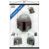 imageTrends International Star Wars The Book of Boba Fett  Helmet Turns Wall Poster 22375quot x 34quot Premium Unframed VersionPremium Print and Black Hanger Bundle