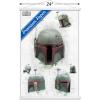 imageTrends International Star Wars The Book of Boba Fett  Helmet Turns Wall Poster 22375quot x 34quot Premium Unframed VersionPremium Print and White Hanger Bundle