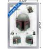 imageTrends International Star Wars The Book of Boba Fett  Helmet Turns Wall Poster 22375quot x 34quot Premium Unframed VersionSilver Framed Version
