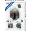 imageTrends International Star Wars The Book of Boba Fett  Helmet Turns Wall Poster 22375quot x 34quot Premium Unframed VersionWhite Framed Version