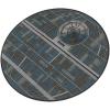 imageUkonic Star Wars Galactic Empire Death Star Area Rug  52Inch Round Floor Rug