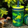 imageZak Designs Star Wars The Mandalorian Kelso Toddler Cups For Travel or At Home 15oz 2Pack Durable Plastic Sippy Cups With LeakProof Design is Perfect For Kids Baby Yoda GroguDino Camo