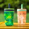 imageZak Designs Star Wars The Mandalorian Kelso Toddler Cups For Travel or At Home 15oz 2Pack Durable Plastic Sippy Cups With LeakProof Design is Perfect For Kids Baby Yoda GroguDino Camo