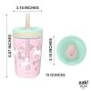 imageZak Designs Star Wars The Mandalorian Kelso Toddler Cups For Travel or At Home 15oz 2Pack Durable Plastic Sippy Cups With LeakProof Design is Perfect For Kids Baby Yoda GroguFanciful Unicorn  Happy Skies