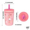 imageZak Designs Star Wars The Mandalorian Kelso Toddler Cups For Travel or At Home 15oz 2Pack Durable Plastic Sippy Cups With LeakProof Design is Perfect For Kids Baby Yoda GroguGabbys Dollhouse Cakey Cat