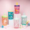 imageZak Designs Star Wars The Mandalorian Kelso Toddler Cups For Travel or At Home 15oz 2Pack Durable Plastic Sippy Cups With LeakProof Design is Perfect For Kids Baby Yoda GroguFanciful Unicorn  Happy Skies