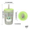 imageZak Designs Star Wars The Mandalorian Kelso Toddler Cups For Travel or At Home 15oz 2Pack Durable Plastic Sippy Cups With LeakProof Design is Perfect For Kids Baby Yoda GroguBaby Yoda Grogu