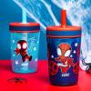 imageZak Designs Star Wars The Mandalorian Kelso Toddler Cups For Travel or At Home 15oz 2Pack Durable Plastic Sippy Cups With LeakProof Design is Perfect For Kids Baby Yoda GroguSpidey and His Amazing Friends