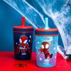 imageZak Designs Star Wars The Mandalorian Kelso Toddler Cups For Travel or At Home 15oz 2Pack Durable Plastic Sippy Cups With LeakProof Design is Perfect For Kids Baby Yoda GroguSpidey and His Amazing Friends