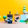 imageZak Designs Star Wars The Mandalorian Kelso Toddler Cups For Travel or At Home 15oz 2Pack Durable Plastic Sippy Cups With LeakProof Design is Perfect For Kids Baby Yoda GroguDinoRoar  Zaksaurus