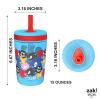 imageZak Designs Star Wars The Mandalorian Kelso Toddler Cups For Travel or At Home 15oz 2Pack Durable Plastic Sippy Cups With LeakProof Design is Perfect For Kids Baby Yoda GroguSonic the Hedgehog