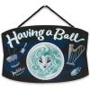 imageDisney Star Wars Baby Yoda No Tricks All Treats Halloween Hanging Wood Wall Decor  Cute Baby Yoda Halloween SignAqua