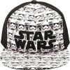 imageDisney mens Star Wars Embroidered Logo and Stormtrooper All Over Adjustable Snapback Baseball Hat with Flat Brim Black White One Size Black One Size US